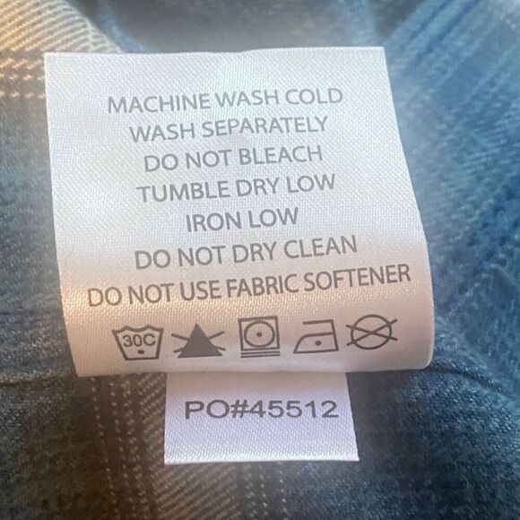 Simms Men’s Blue Plaid Flannel Shirt Long Sleeve Size XL TG Outdoor Fishing - Picture 5 of 14